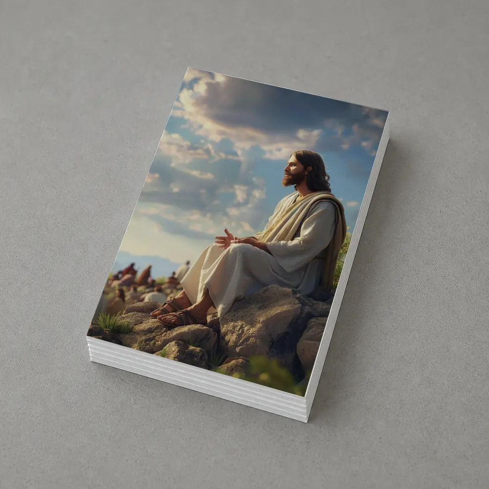 Jesus Teaching Disciples on Rocky Hillside – Postcards