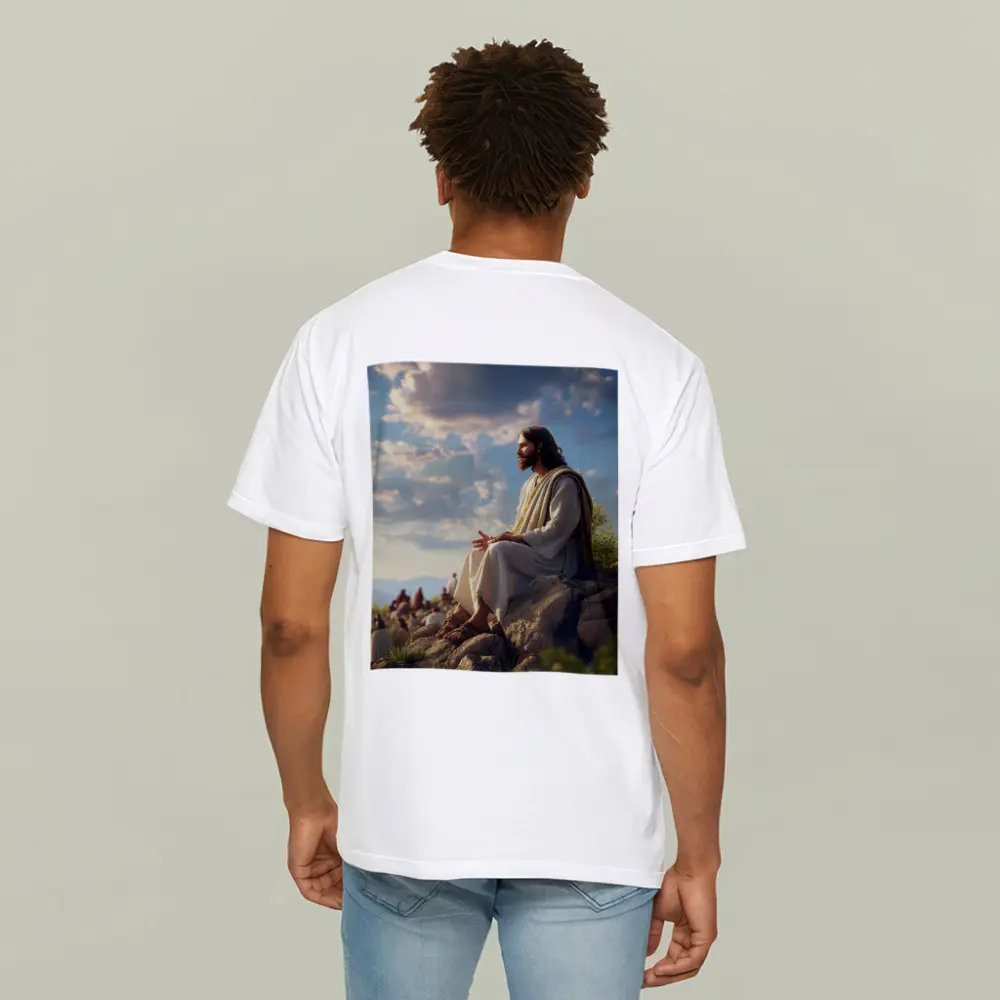 Jesus Teaching Disciples on Rocky Hillside – T-Shirts