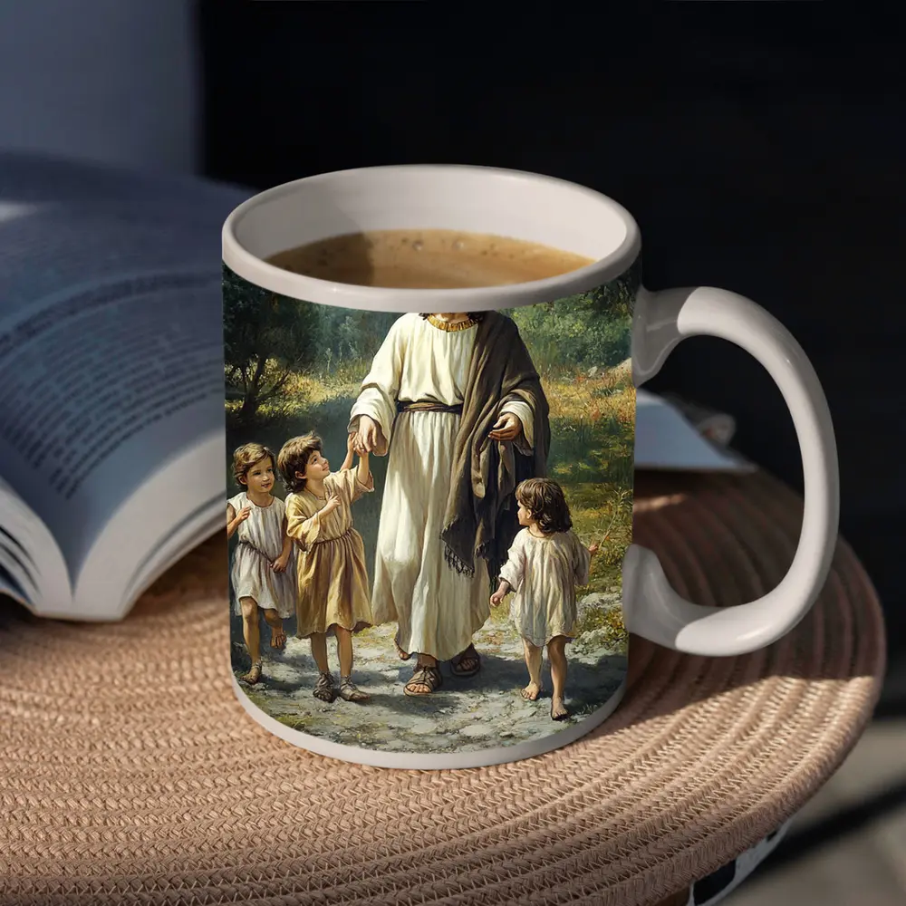 Jesus Walking With Children In Nature – Mugs