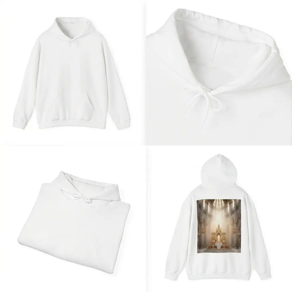 Gothic Cathedral Altar Divine Light Interior – Hoodies