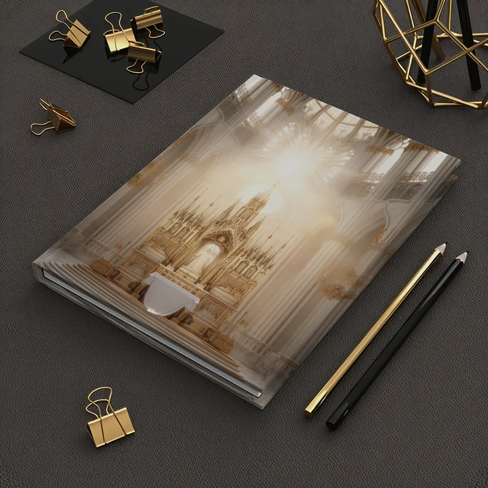 Gothic Cathedral Altar Divine Light Interior – Notebooks