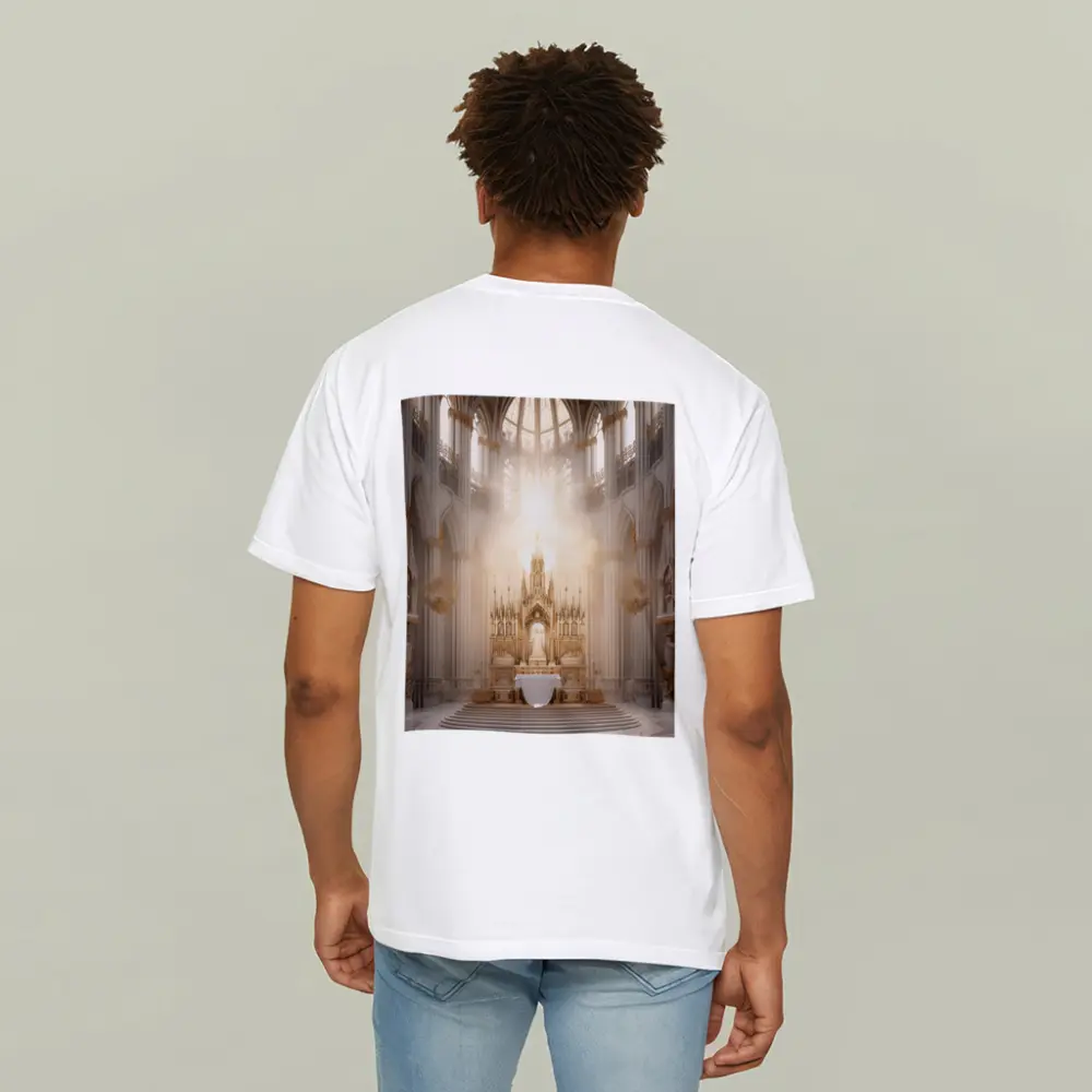 Gothic Cathedral Altar Divine Light Interior – T-Shirts