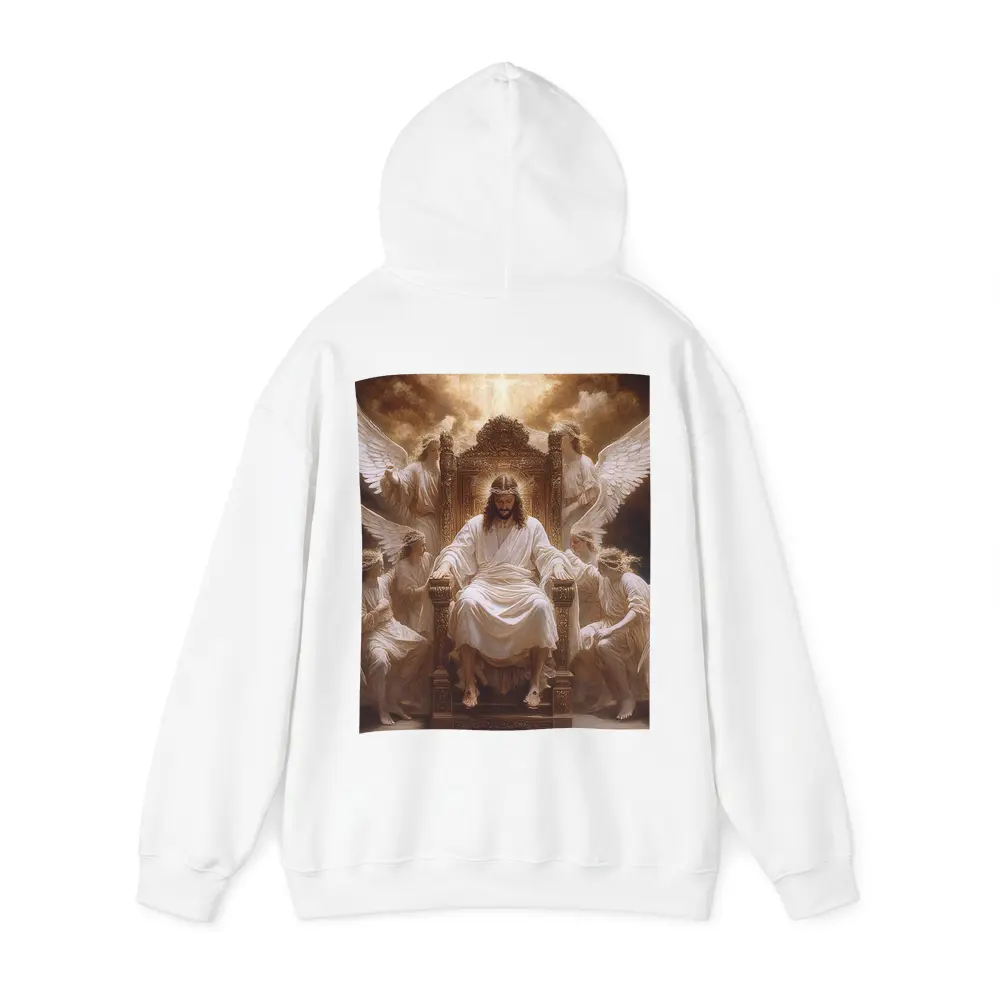 Jesus Christ Enthroned with Angels Religious Art – Hoodies