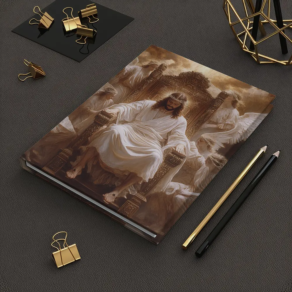 Jesus Christ Enthroned with Angels Religious Art – Notebooks
