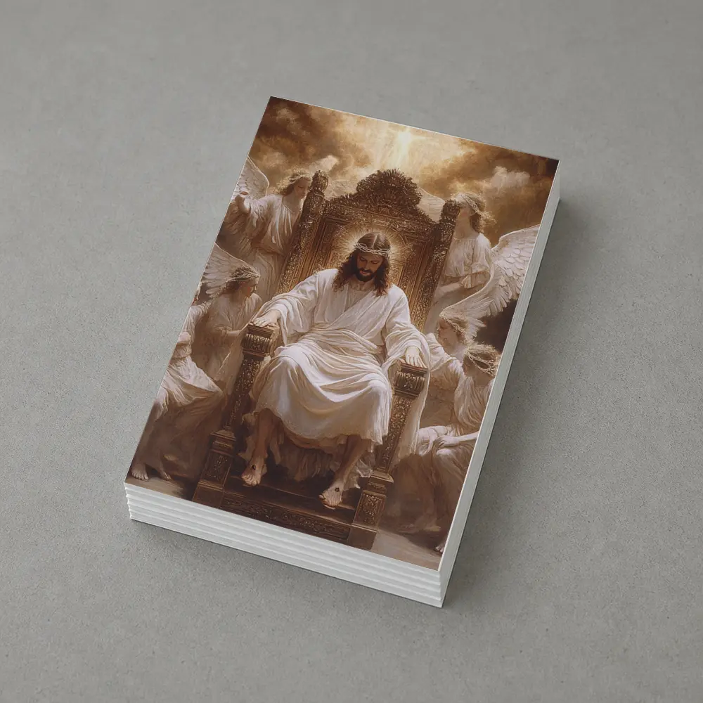 Jesus Christ Enthroned with Angels Religious Art – Postcards