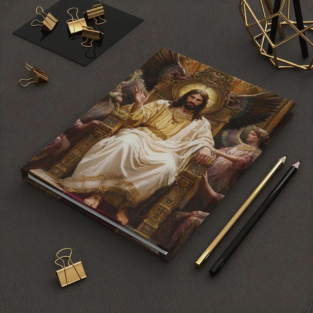 Jesus Christ Enthroned With Angels Painting – Notebooks