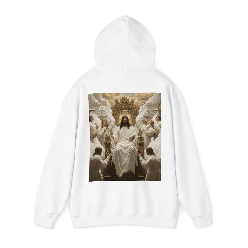 Jesus Christ Enthroned With Angels Gold – Hoodies
