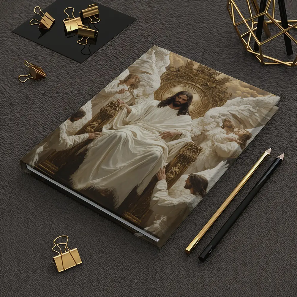 Jesus Christ Enthroned With Angels Gold – Notebooks