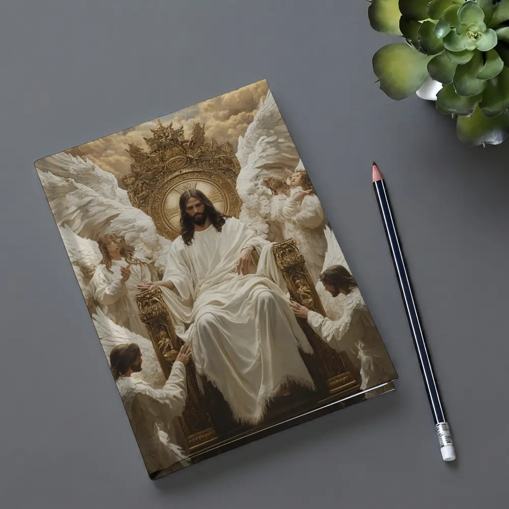 Jesus Christ Enthroned With Angels Gold – Notebooks