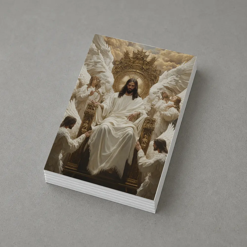 Jesus Christ Enthroned With Angels Gold – Postcards