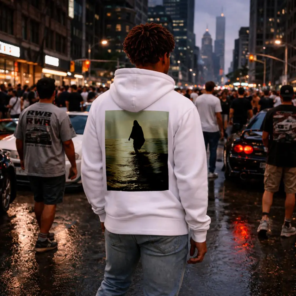 Jesus Walking On Water At Sunset – Hoodies