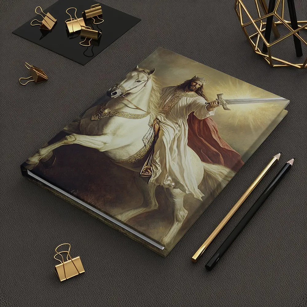 Jesus Christ Riding White Horse With Sword – Notebooks