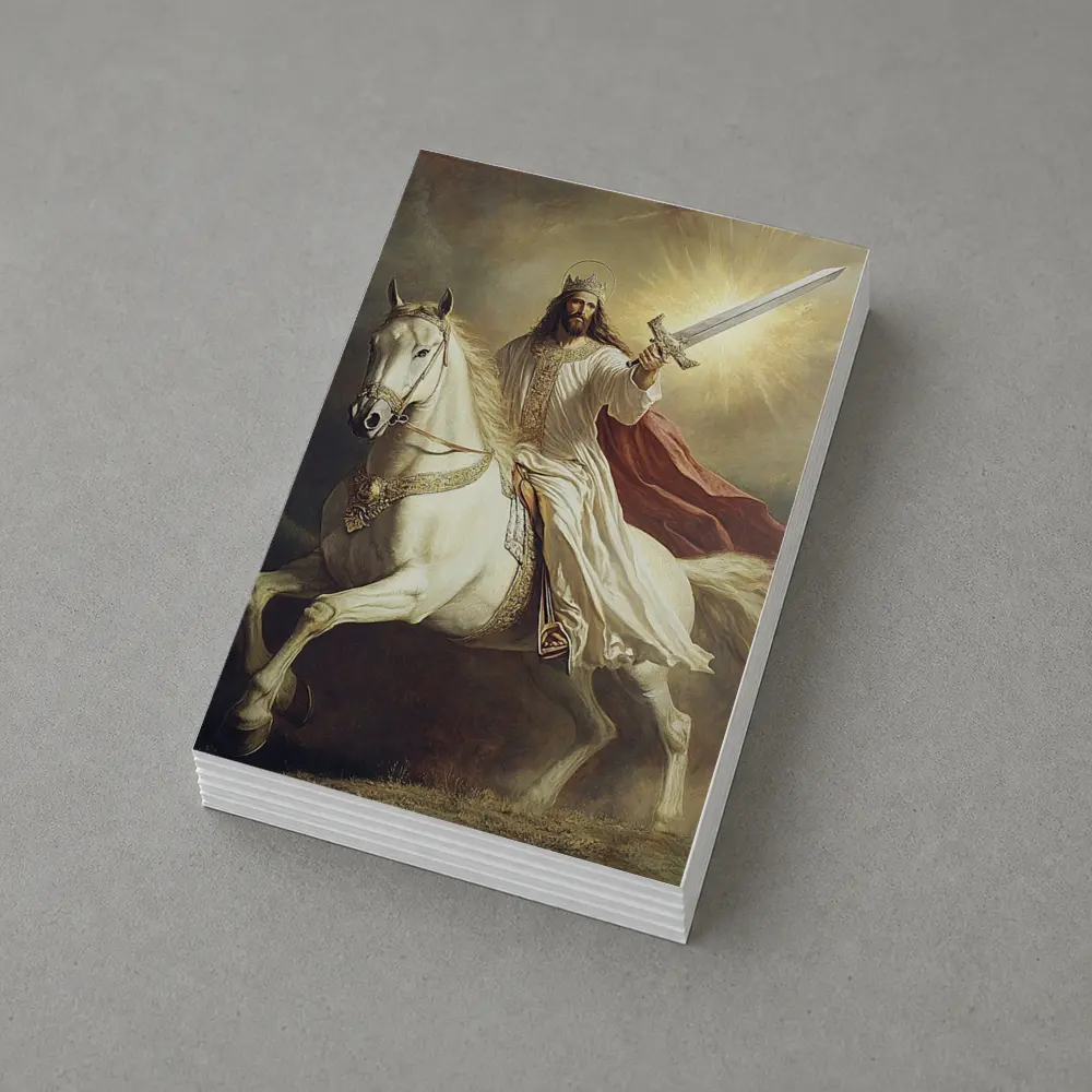 Jesus Christ Riding White Horse With Sword – Postcards