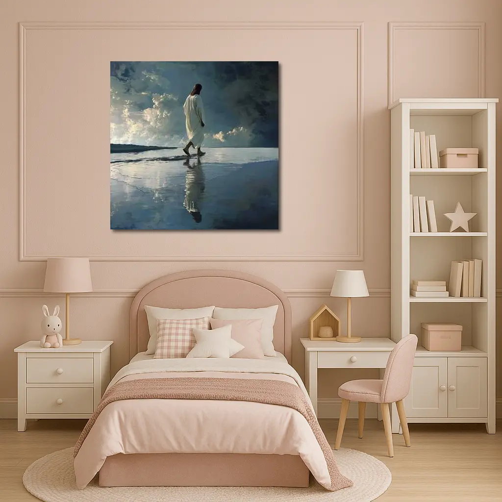 Jesus Walking On Water Dramatic Sky – Wall Art