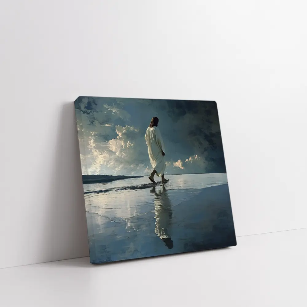 Jesus Walking On Water Dramatic Sky – Wall Art