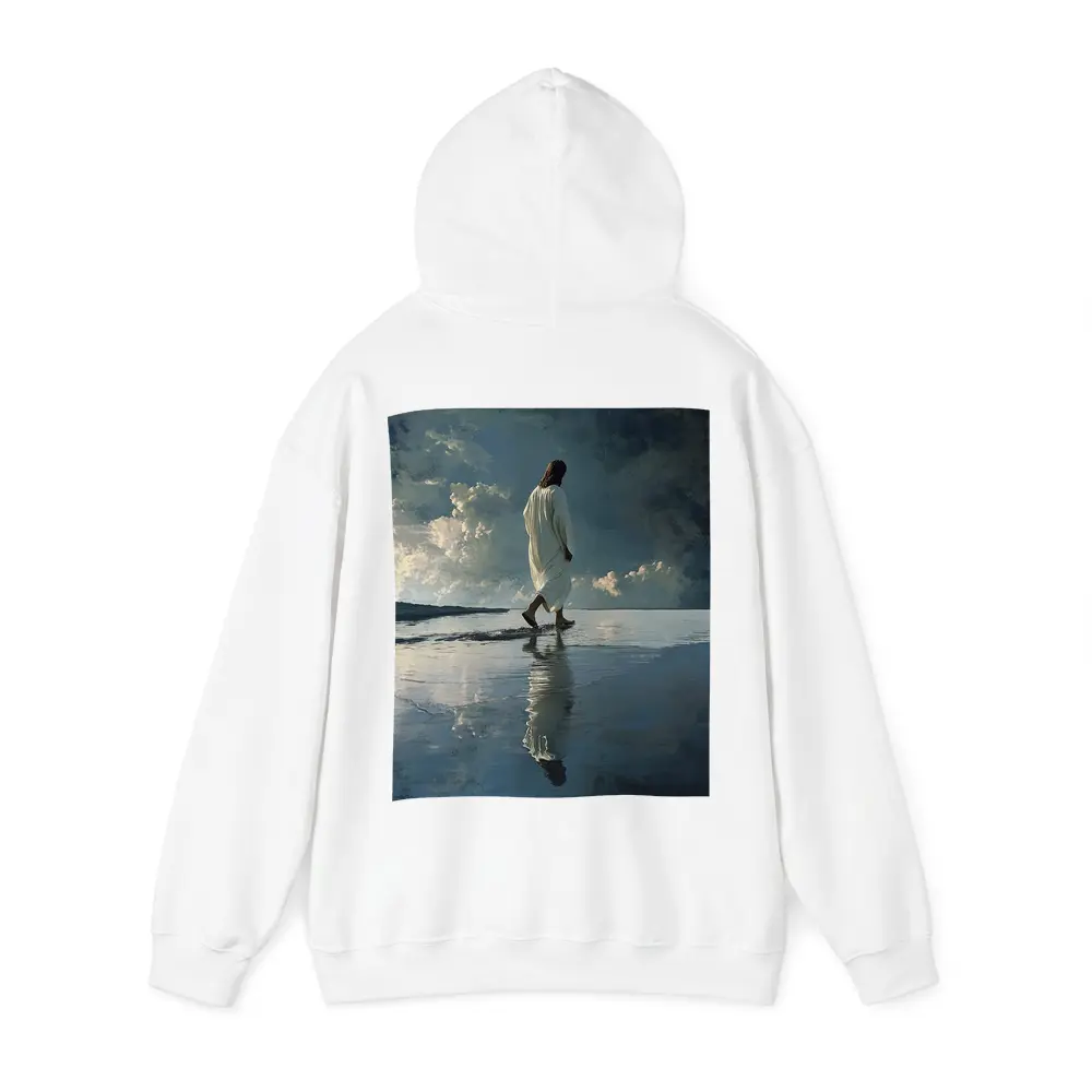 Jesus Walking On Water Dramatic Sky – Hoodies