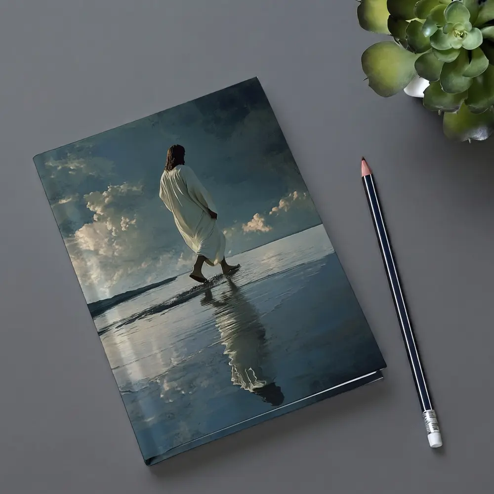 Jesus Walking On Water Dramatic Sky – Notebooks