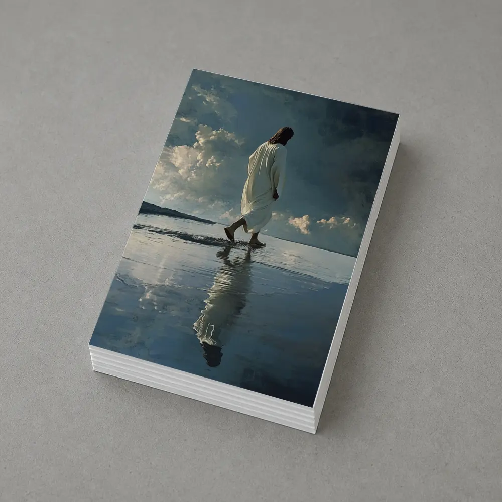 Jesus Walking On Water Dramatic Sky – Postcards