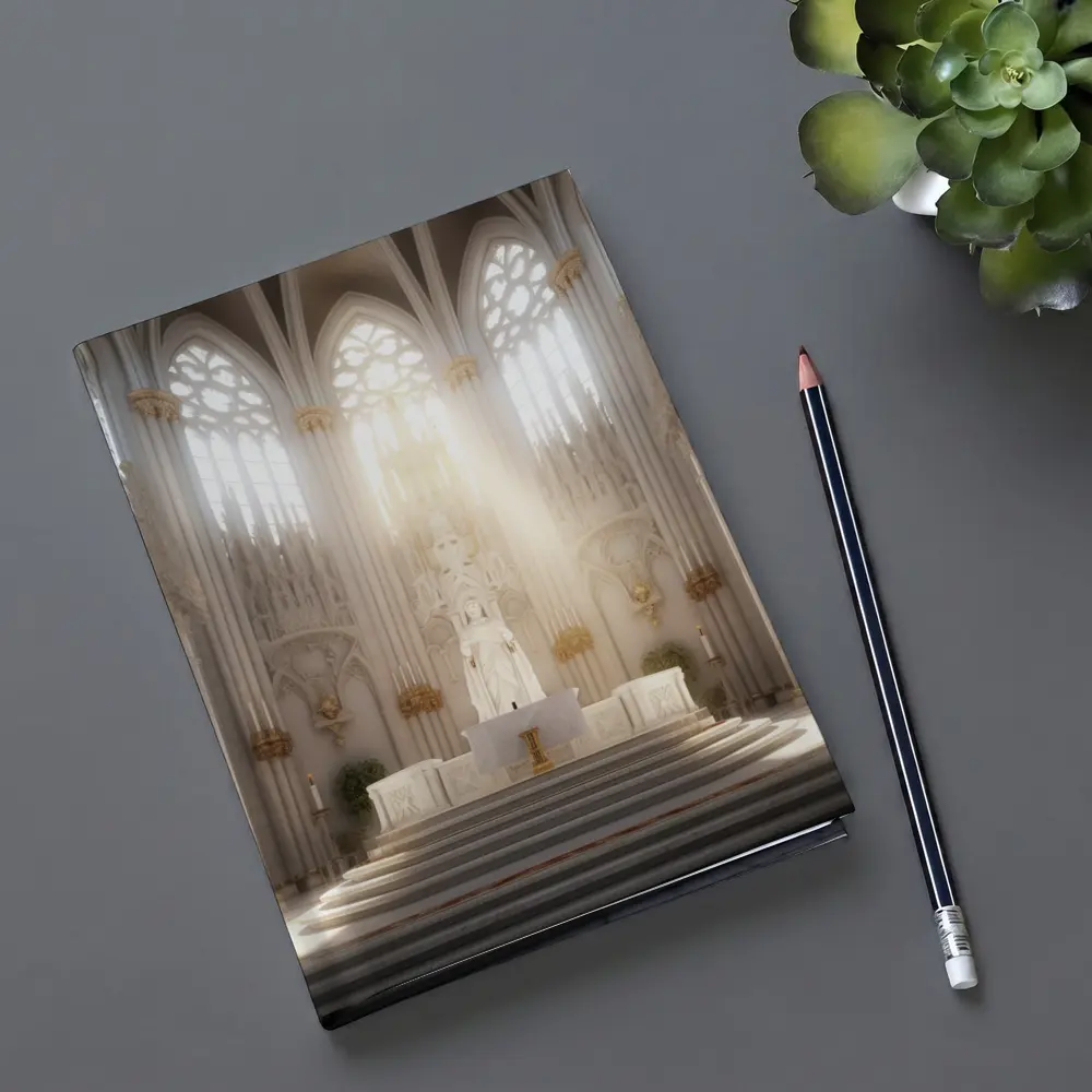 Gothic Cathedral Altar Divine Light Interior – Notebooks