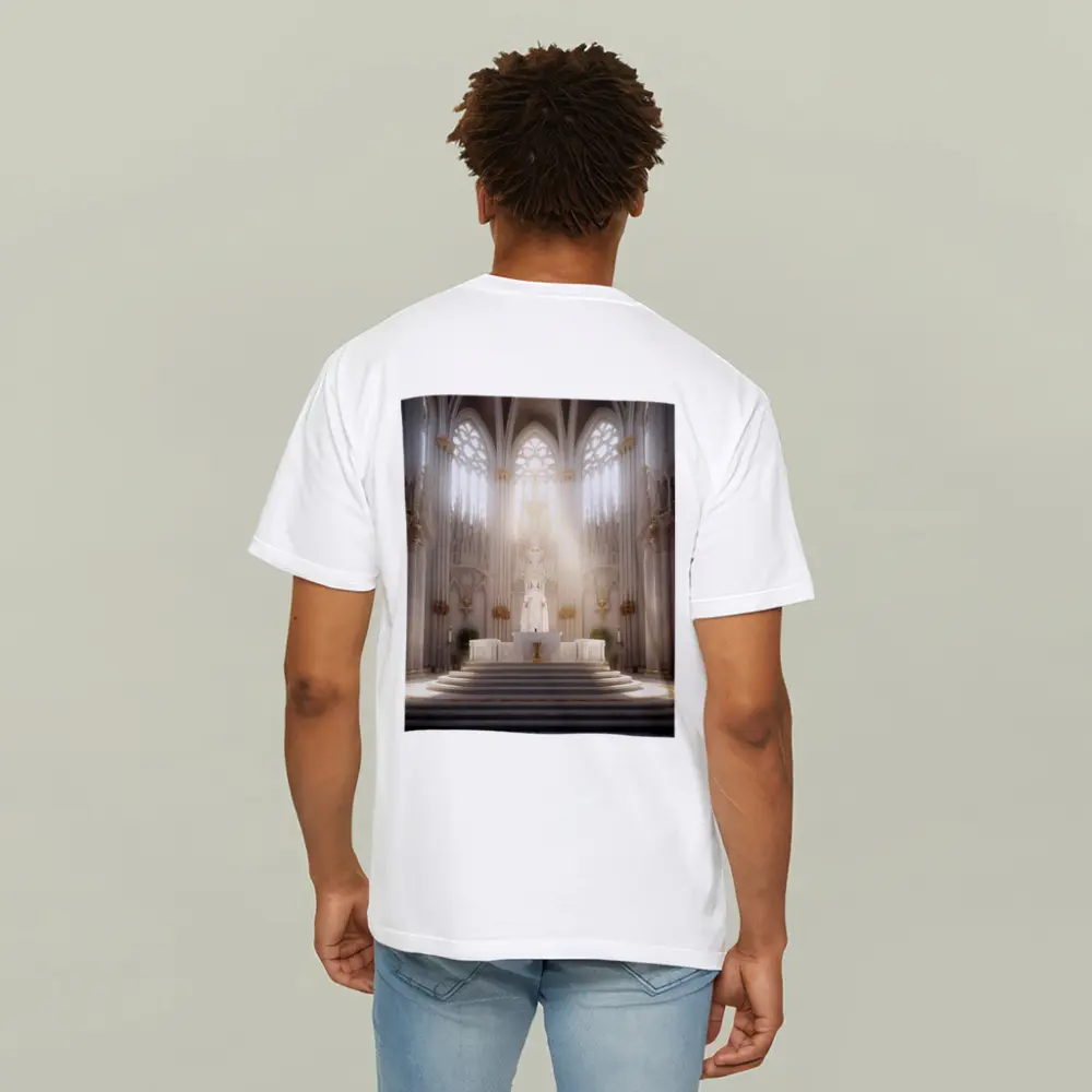 Gothic Cathedral Altar Divine Light Interior – T-Shirts