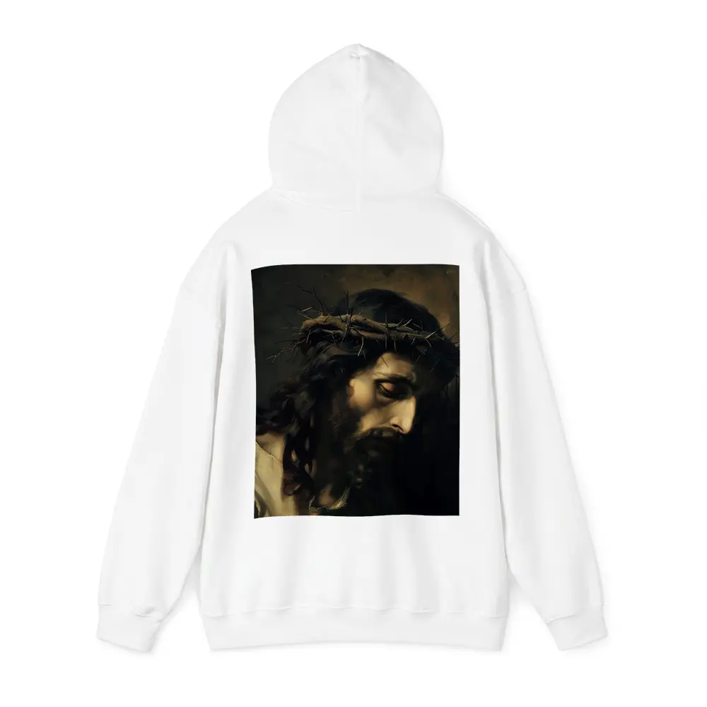 Jesus Christ Crown of Thorns Dark Painting – Hoodies