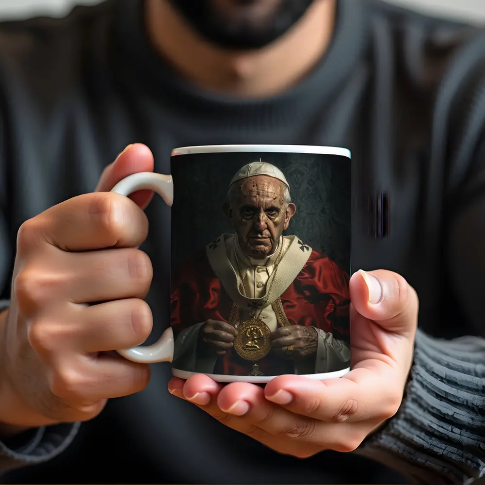 Catholic Pope Portrait Red Ceremonial Robes – Mugs