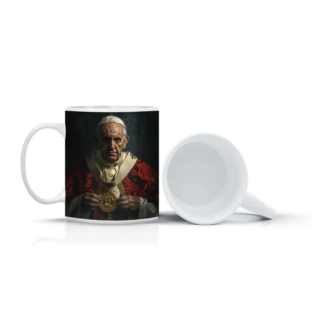 Catholic Pope Portrait Red Ceremonial Robes – Mugs