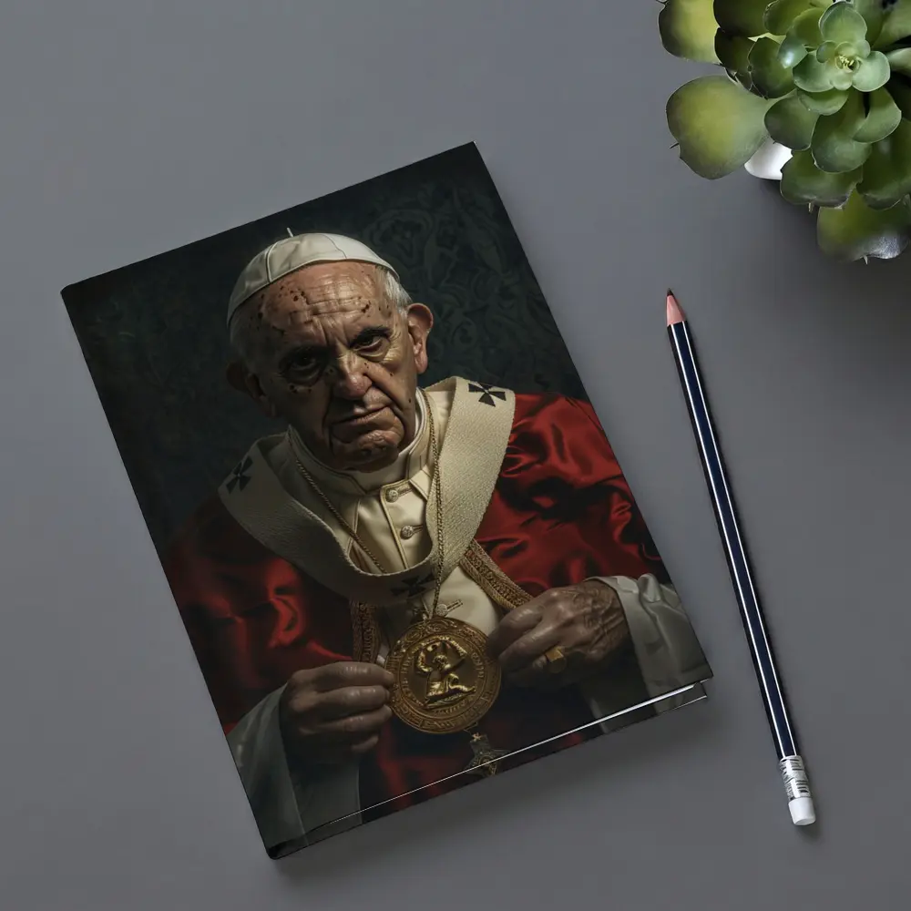 Catholic Pope Portrait Red Ceremonial Robes – Notebooks