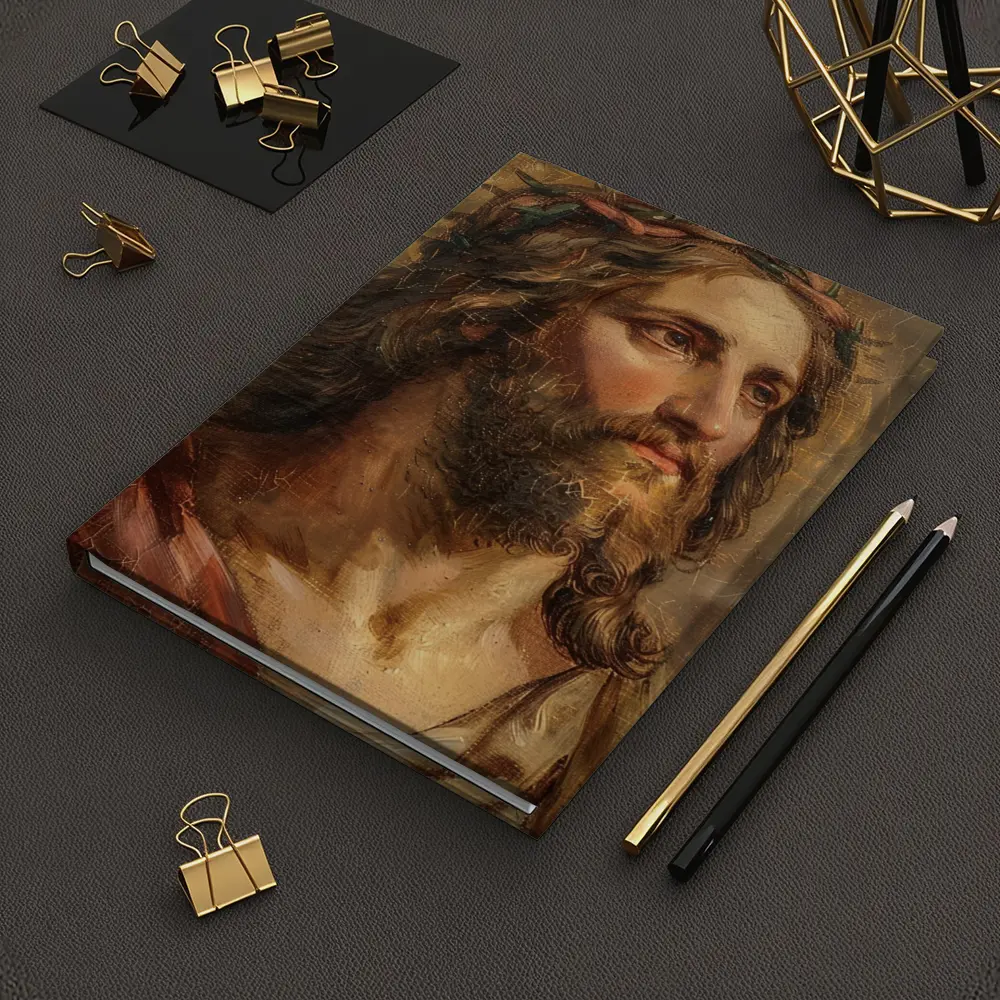 Jesus Christ Crown of Thorns Old Painting – Notebooks