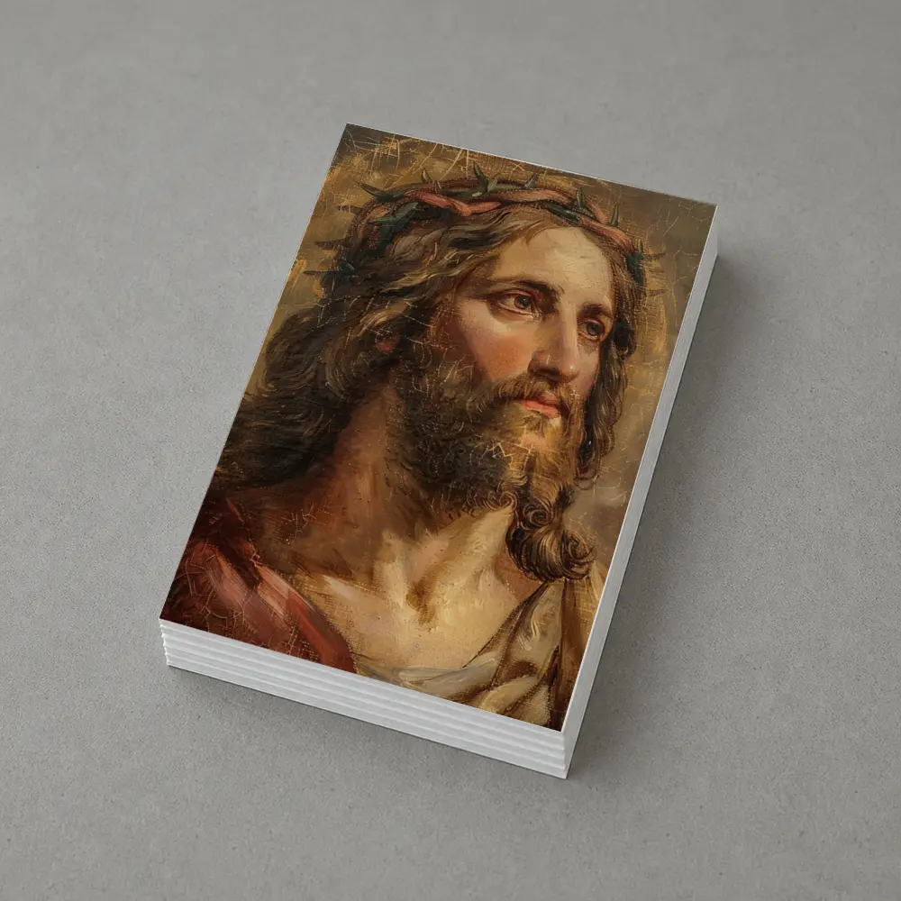 Jesus Christ Crown of Thorns Old Painting – Postcards
