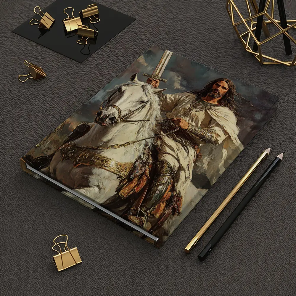 Jesus Christ Riding White Horse With Sword – Notebooks