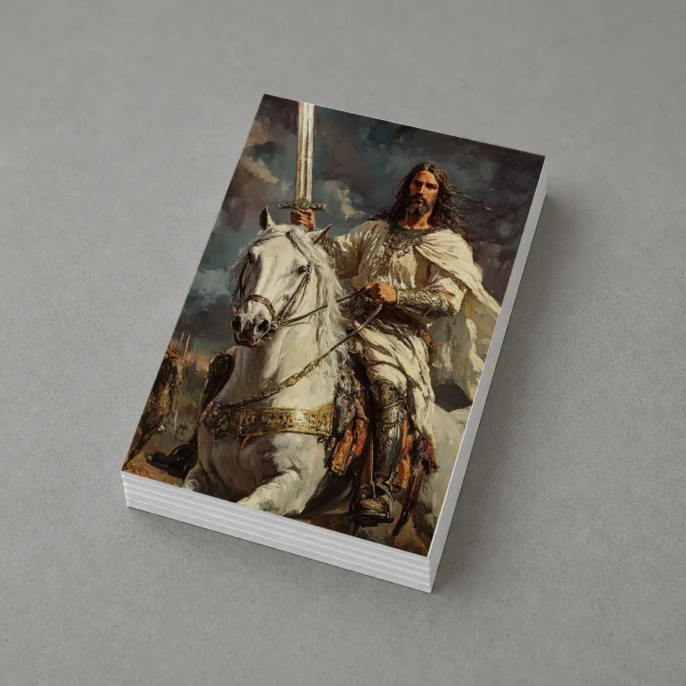 Jesus Christ Riding White Horse With Sword – Postcards