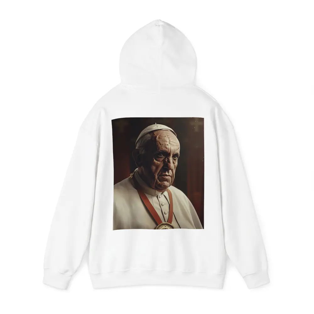 Pope Portrait Dark Dramatic Religious Background – Hoodies