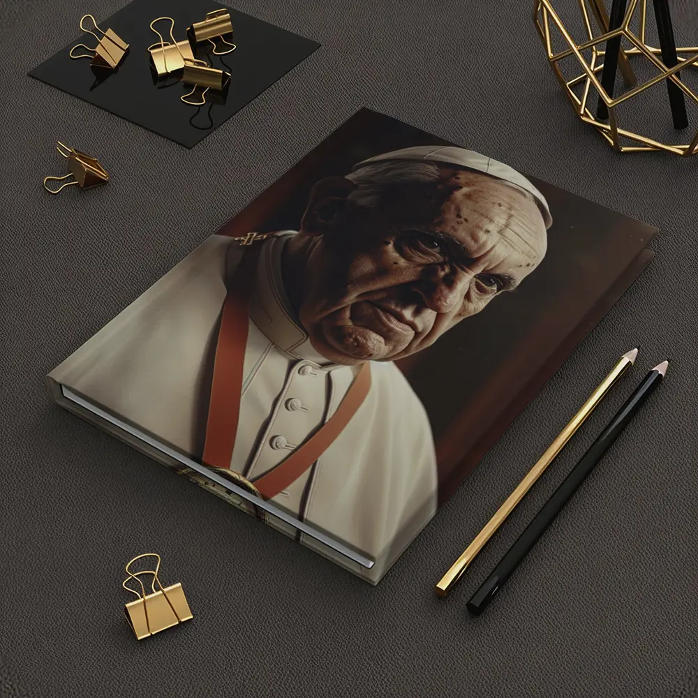 Pope Portrait Dark Dramatic Religious Background – Notebooks
