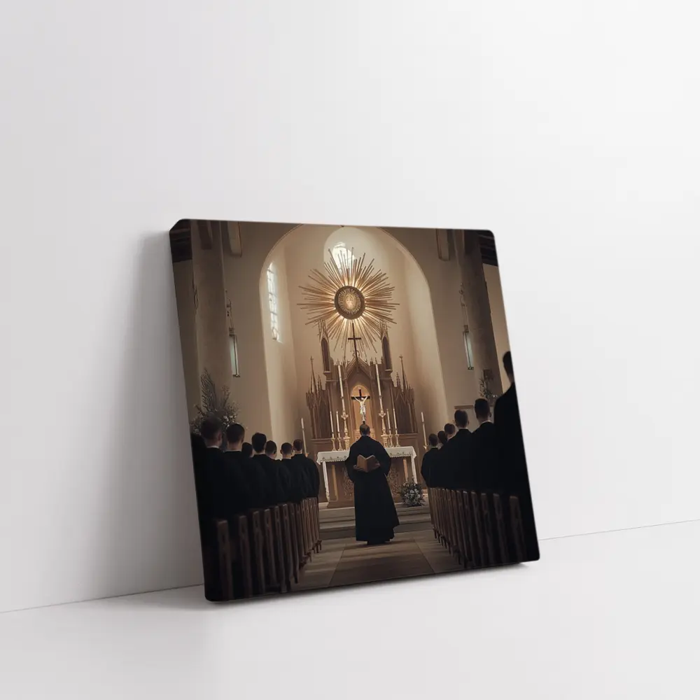 Catholic Priest Mass Ceremony Church Interior – Wall Art