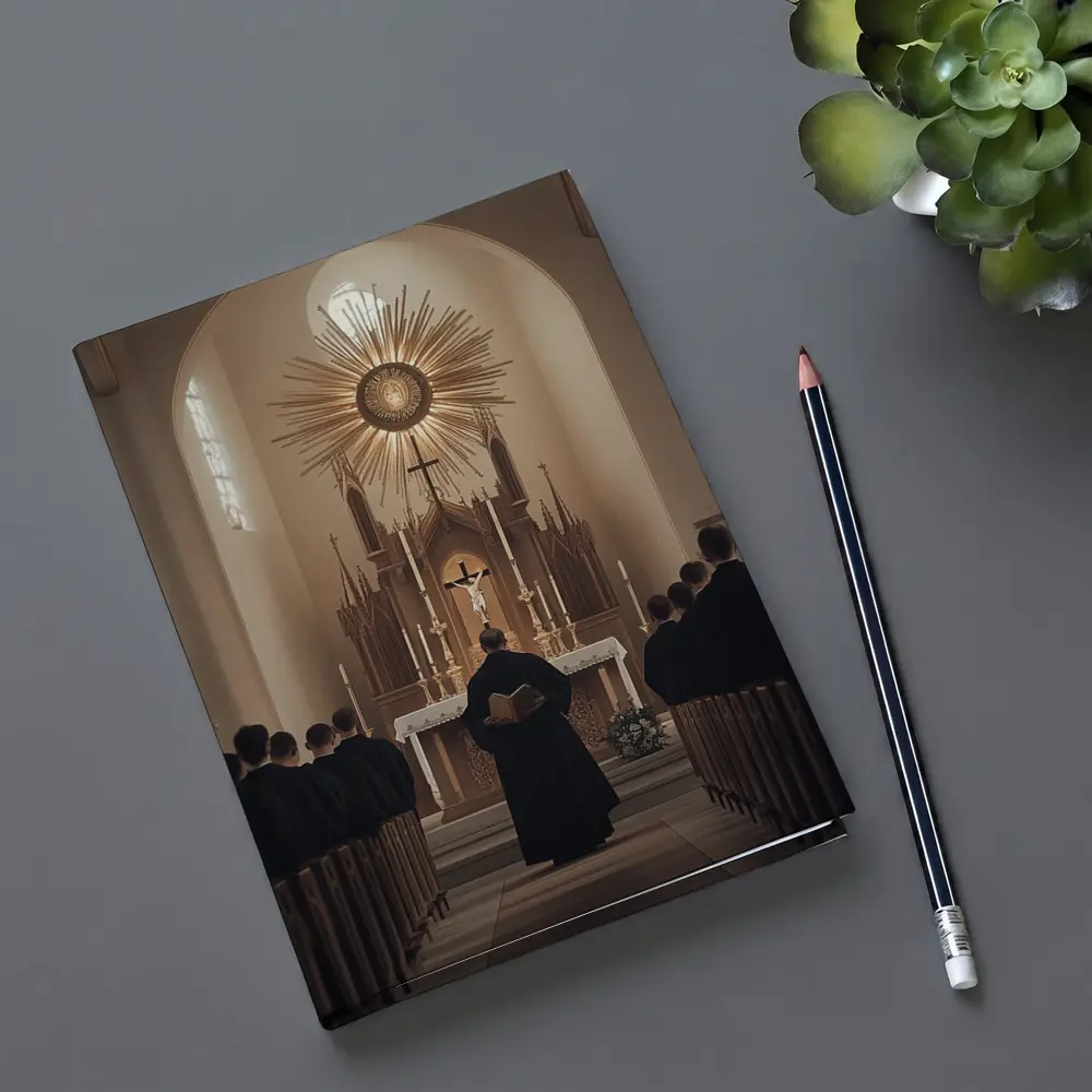 Catholic Priest Mass Ceremony Church Interior – Notebooks