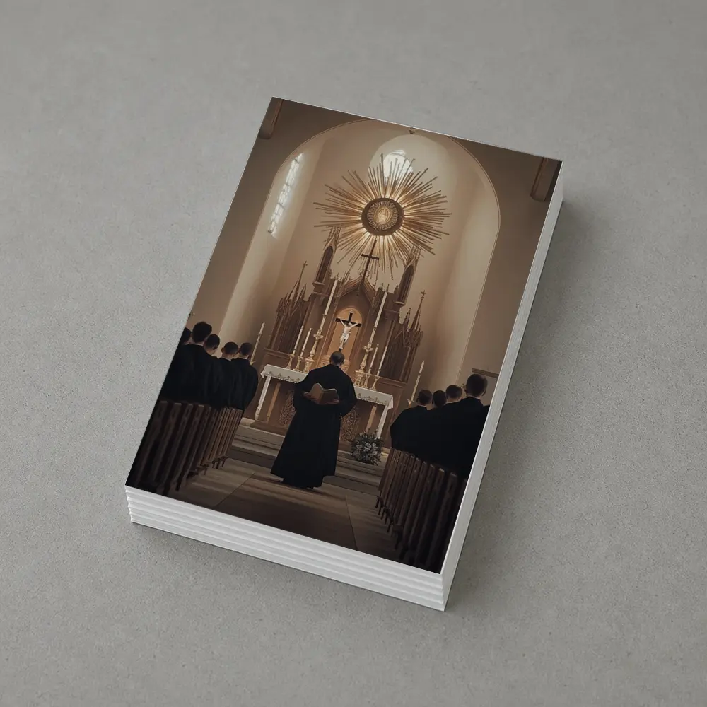 Catholic Priest Mass Ceremony Church Interior – Postcards