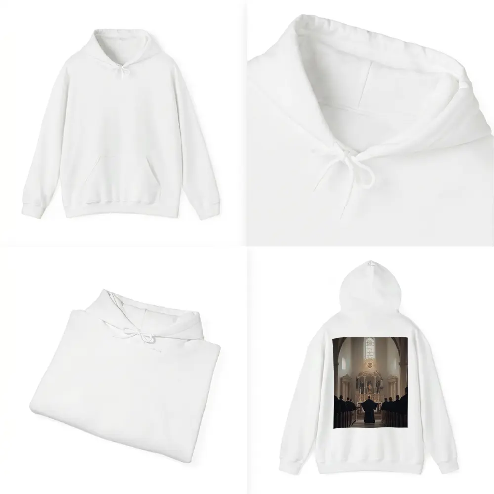 Catholic Mass Altar Golden Light Church Interior – Hoodies