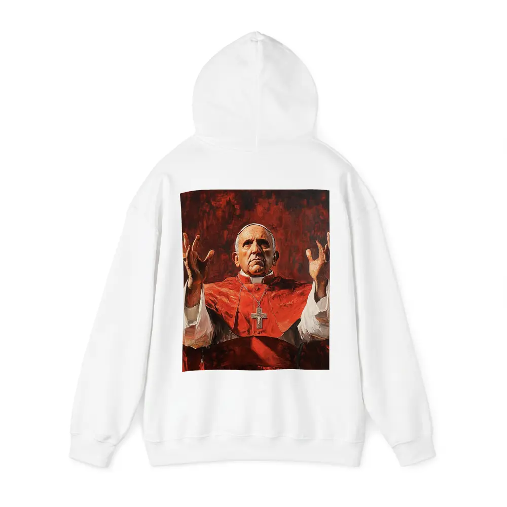 Catholic Pope Red Robes Oil Painting – Hoodies