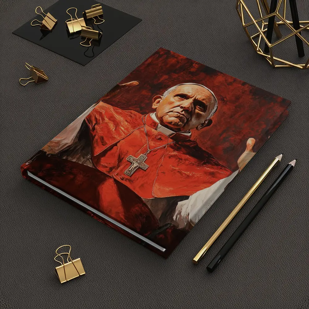 Catholic Pope Red Robes Oil Painting – Notebooks