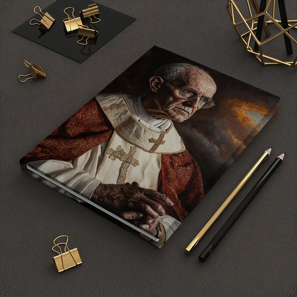 Catholic Pope Portrait Dark Dramatic Sky – Notebooks