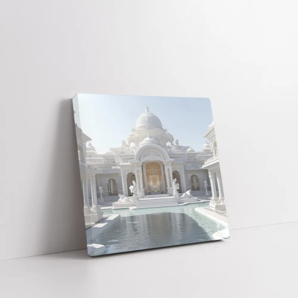 White Marble Indian Palace Reflection Pool – Wall Art