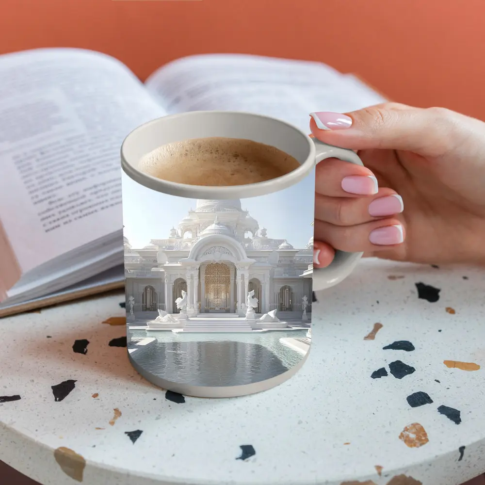 White Marble Indian Palace Reflection Pool – Mugs