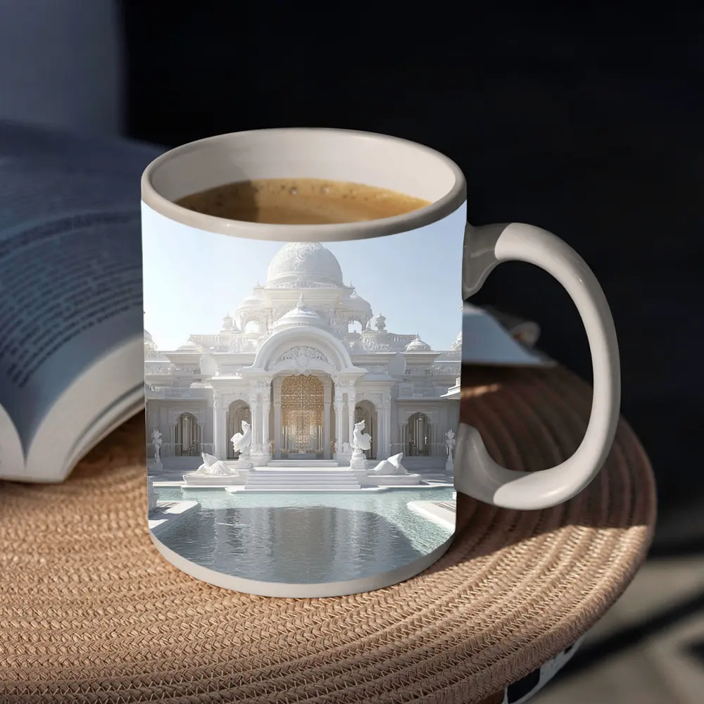 White Marble Indian Palace Reflection Pool – Mugs