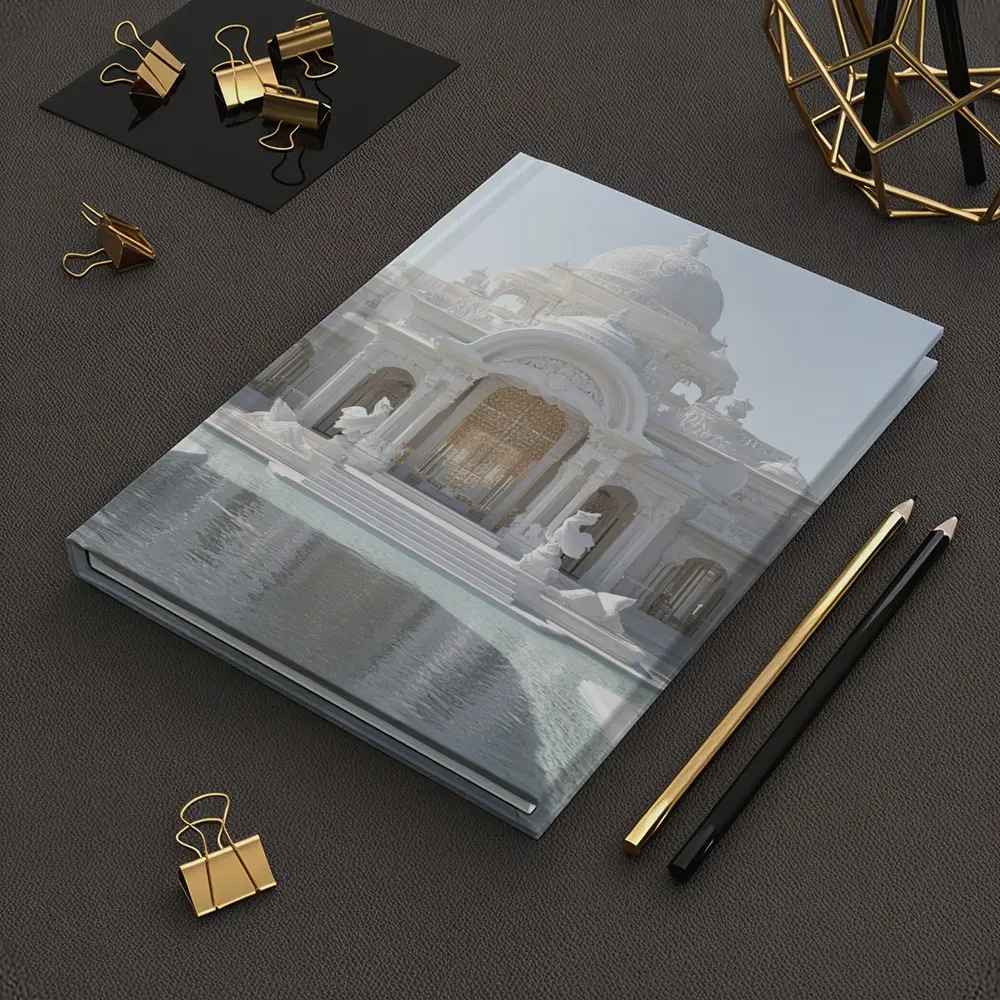White Marble Indian Palace Reflection Pool – Notebooks