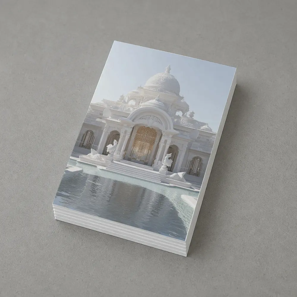 White Marble Indian Palace Reflection Pool – Postcards