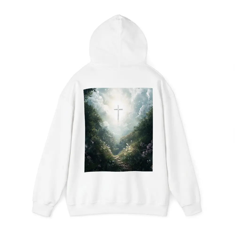 Christian Cross Glowing Forest Path Art – Hoodies