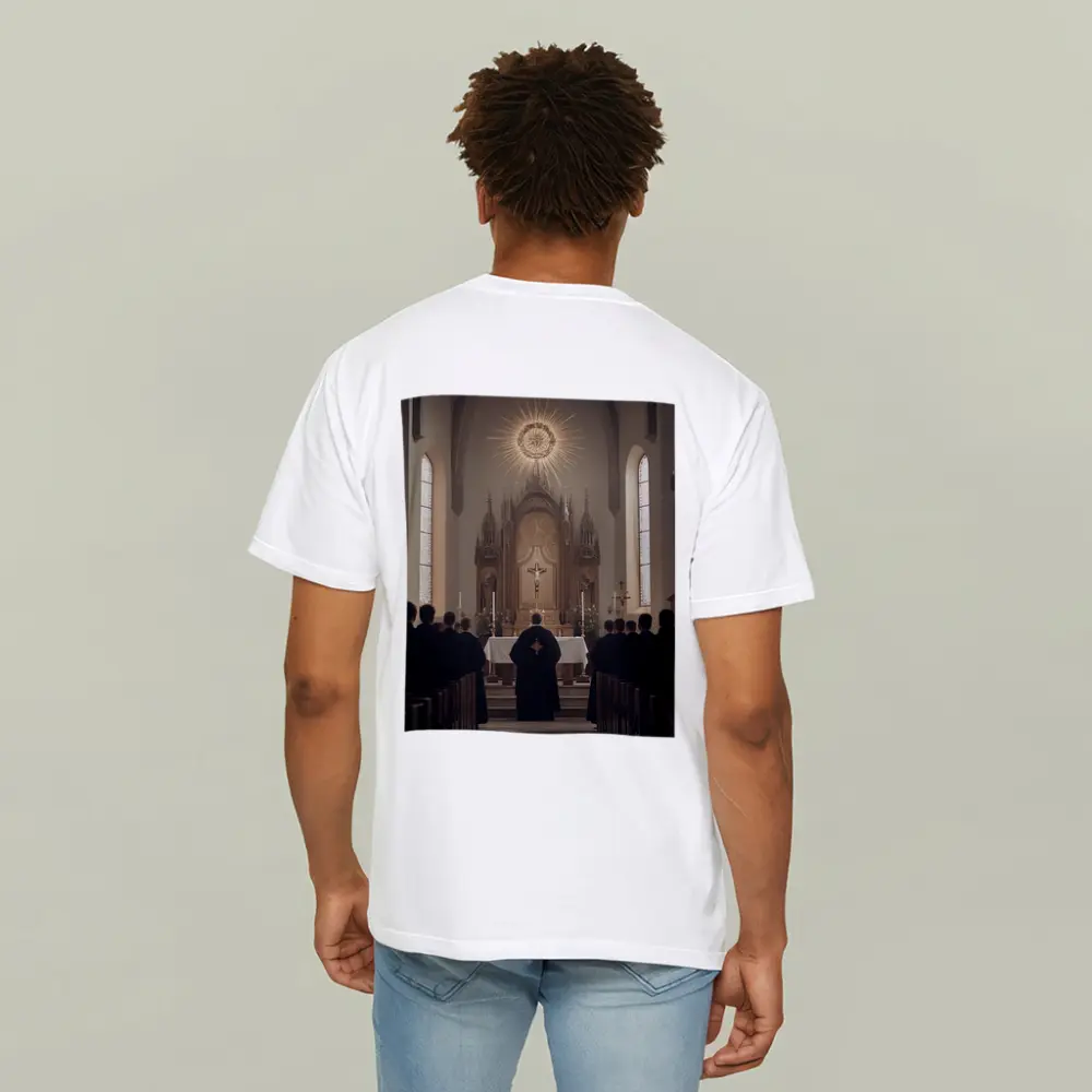 Catholic Mass Priest Altar Gothic Church Interior – T-Shirts