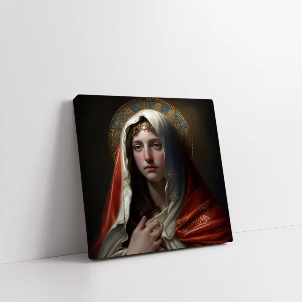 Virgin Mary Portrait Religious Classical Oil Painting – Wall Art