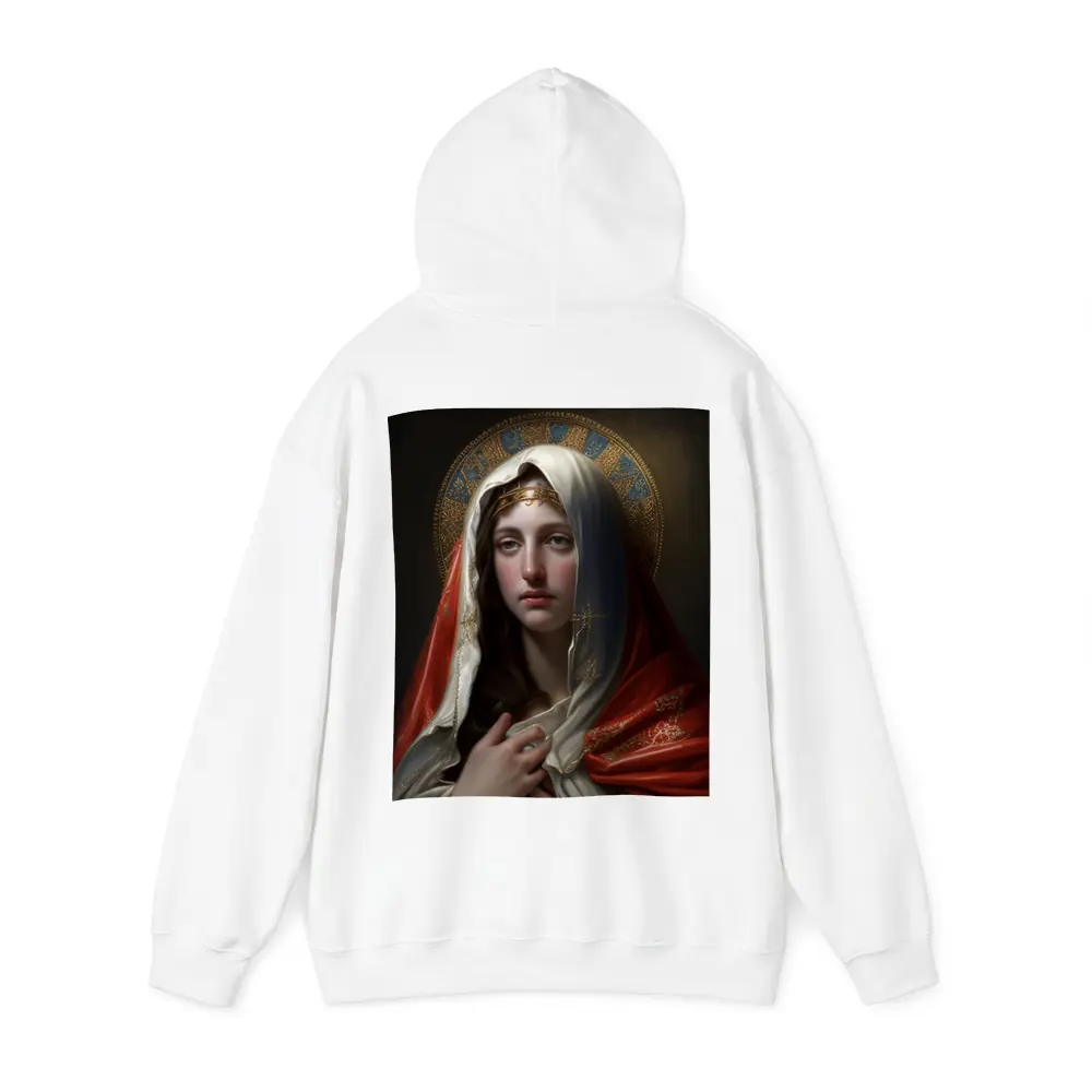 Virgin Mary Portrait Religious Classical Oil Painting – Hoodies